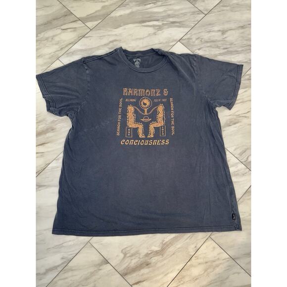 Y2K VTG Billabong Surf Skate Wear T Shirt Mens Size XXL Black Retro Skater Tee - Picture 1 of 3